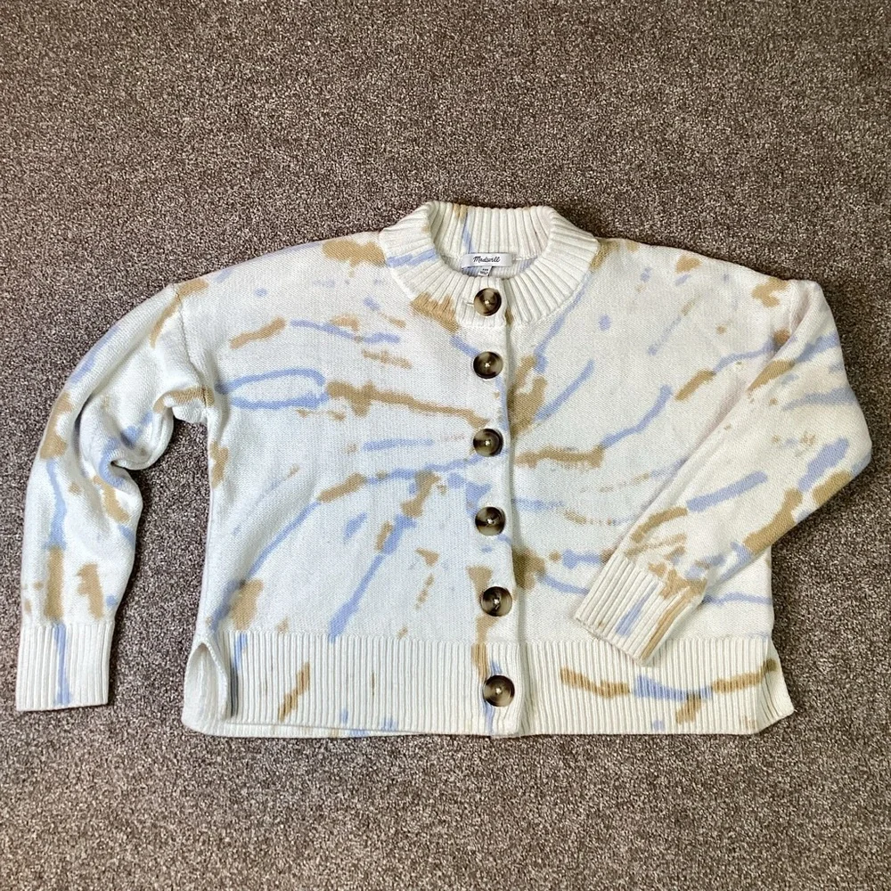 Madewell Tie-Dye Broadway Button-Up Cardigan Sweater - Picture 4 of 12